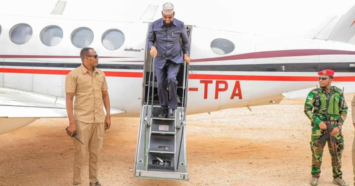 Sawirro: Axmed Madoobe oo gaaray Ceelwaaq oo doorasho ka socoto