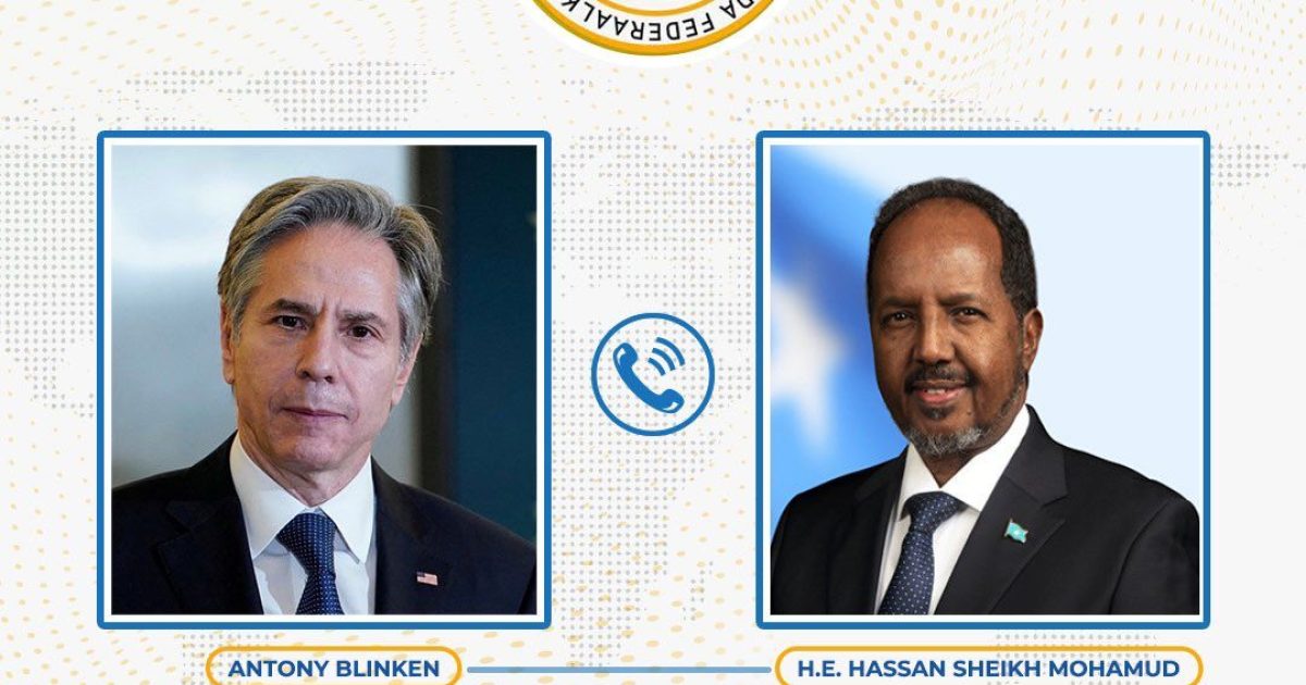 Madaxweyne JFS oo wadahadal taleefoon la yeeshay Xoghayaha Arrimaha Dibadda Maraykanka