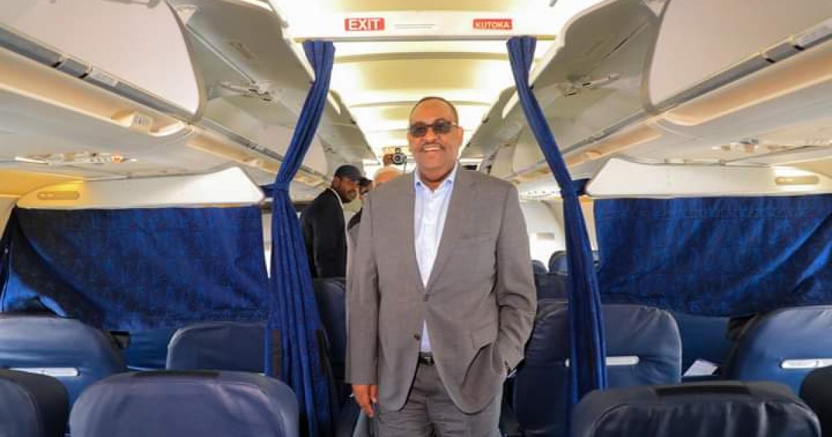 Madaxweyne Deni oo daah furay Diyaarad cusub “SAWIRRO”