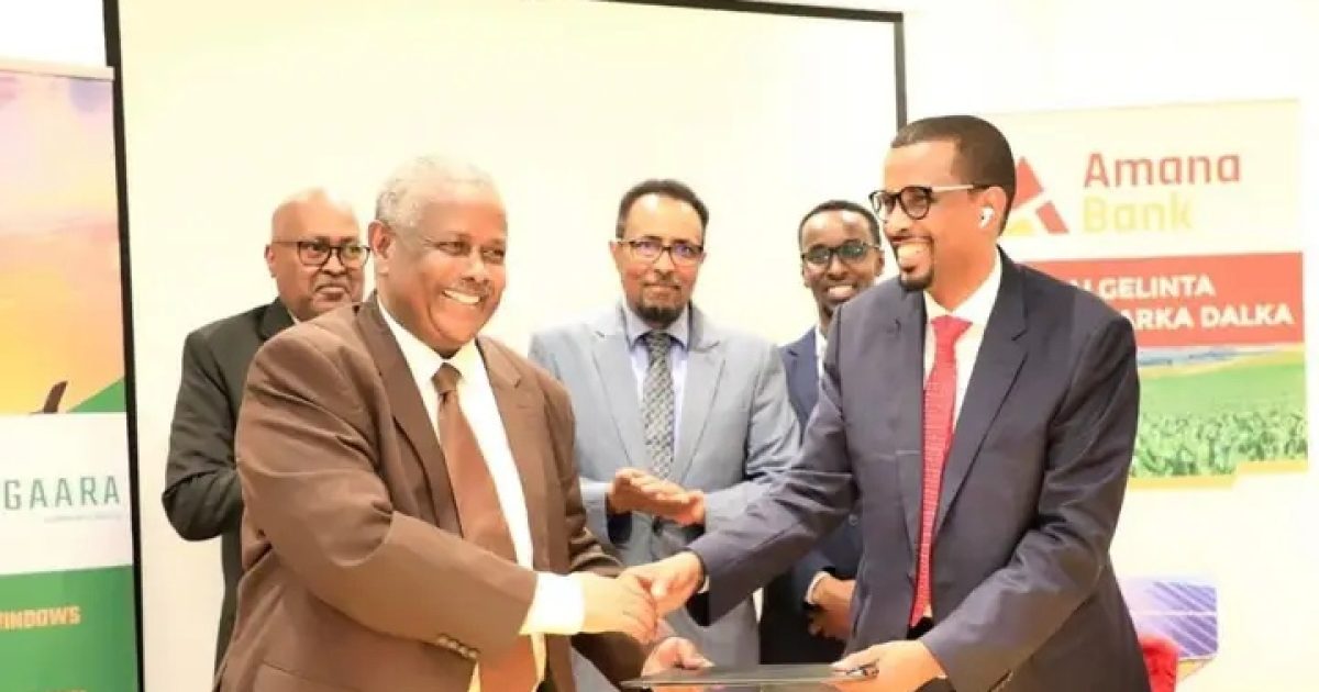 Gargaara Finance oo heshiis maal-gelin ah la saxiixatay Amana Bank