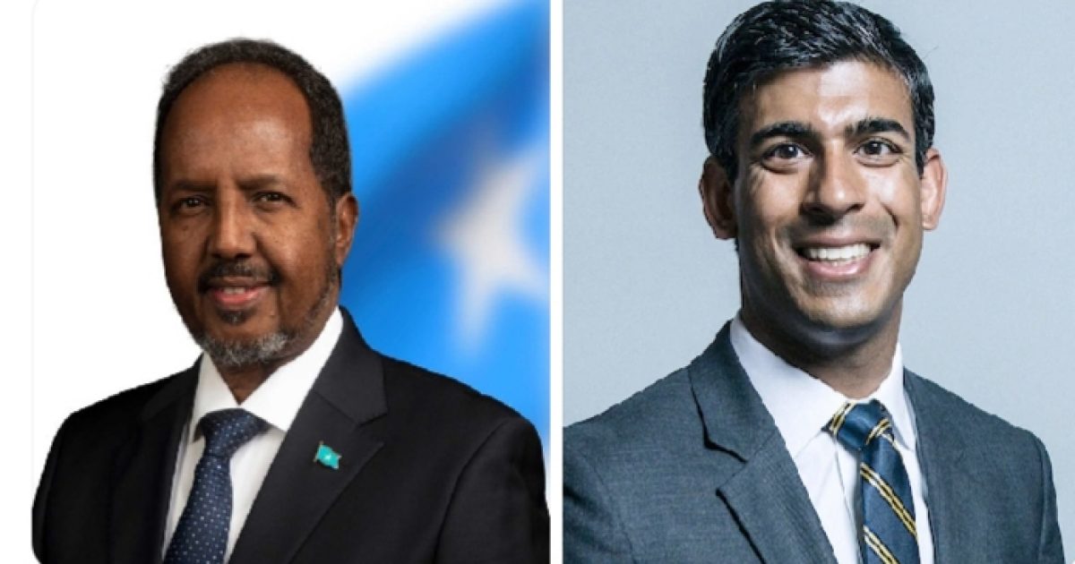 Madaxweyne Xasan Sheekh oo u hambalyeey Ra’iisul wasaaraha cusub ee dalka Ingiriiska