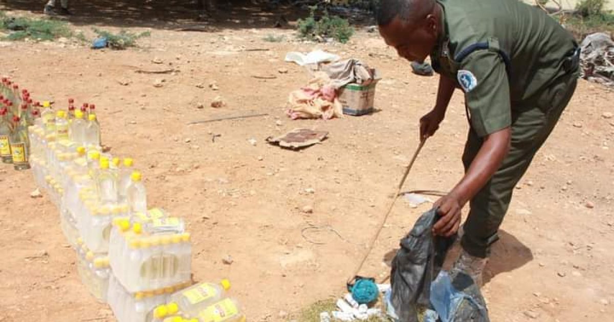 Ciidanka Boliiska Gobolka Hiiraan oo soo bandhigay maandooriyeyaal ay qabteen