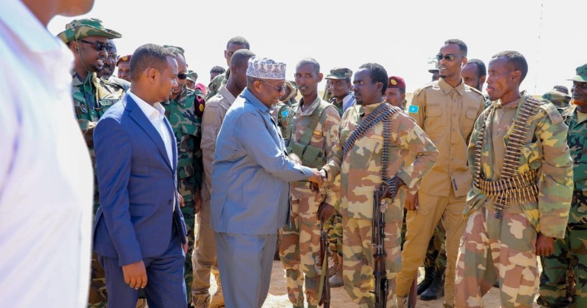 Ku simaha Madaxweynaha JFS dalka oo booqday Ciidanka xooga dalka ee ka howlgala xudur