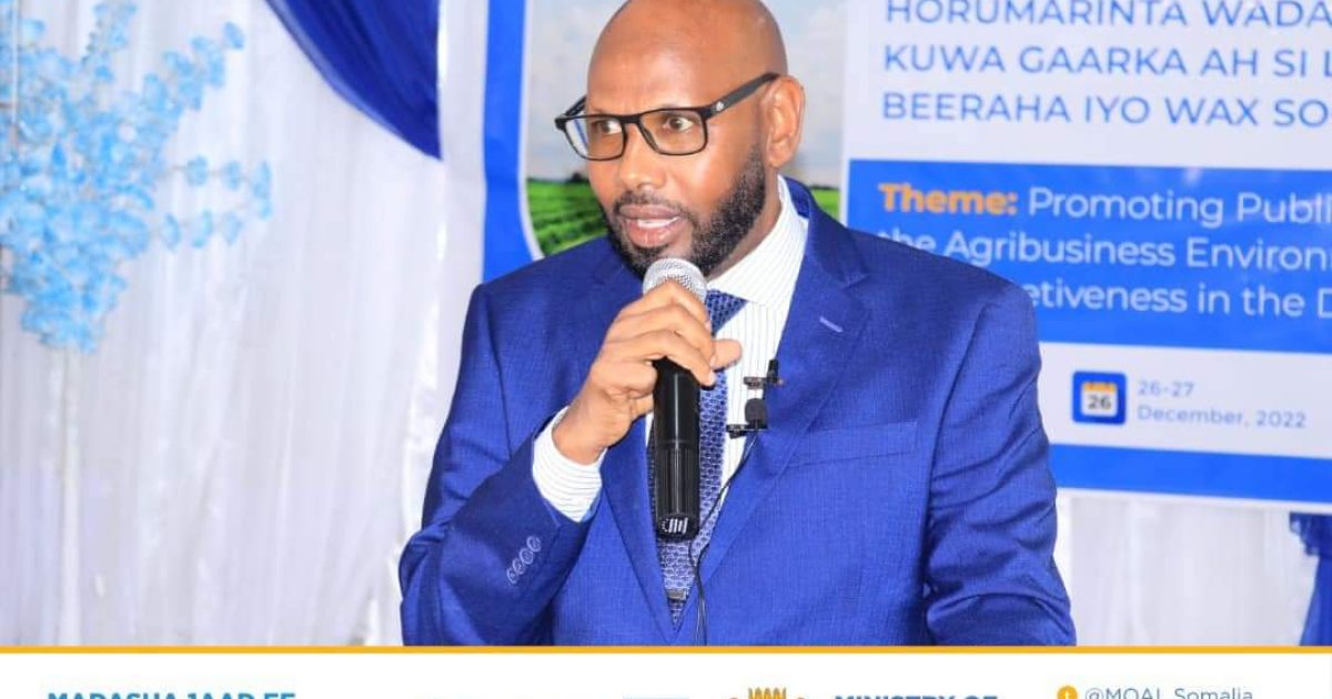 Wasaaradda Beeraha oo Muqdisho ka daahfurtay shirka Madasha Qaran ee Horumarinta Ganacsiga Beeraha