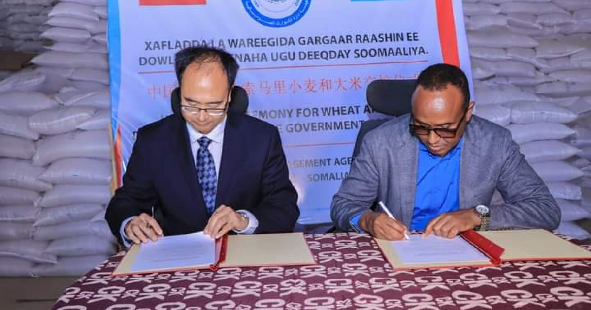 Dowladda Shiinaha oo Hay’adda Maareynta Musiibooyinka Qaranka ku wareejisay gargaar raashin