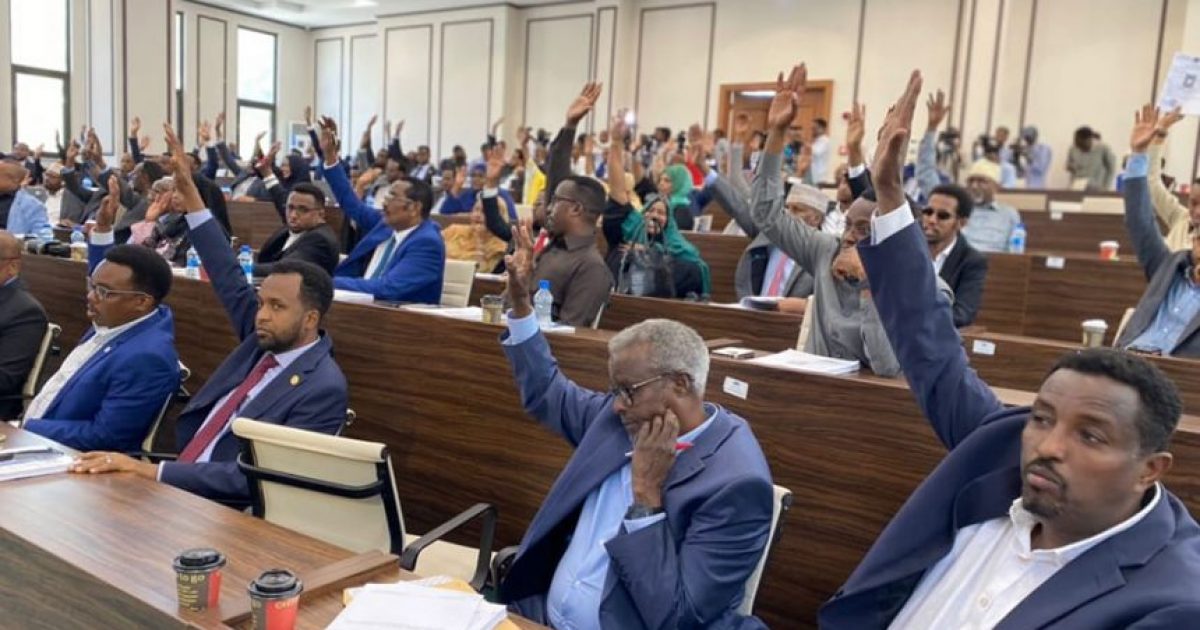 The Parliament of Somalia’s Lower and Upper Houses approve bills