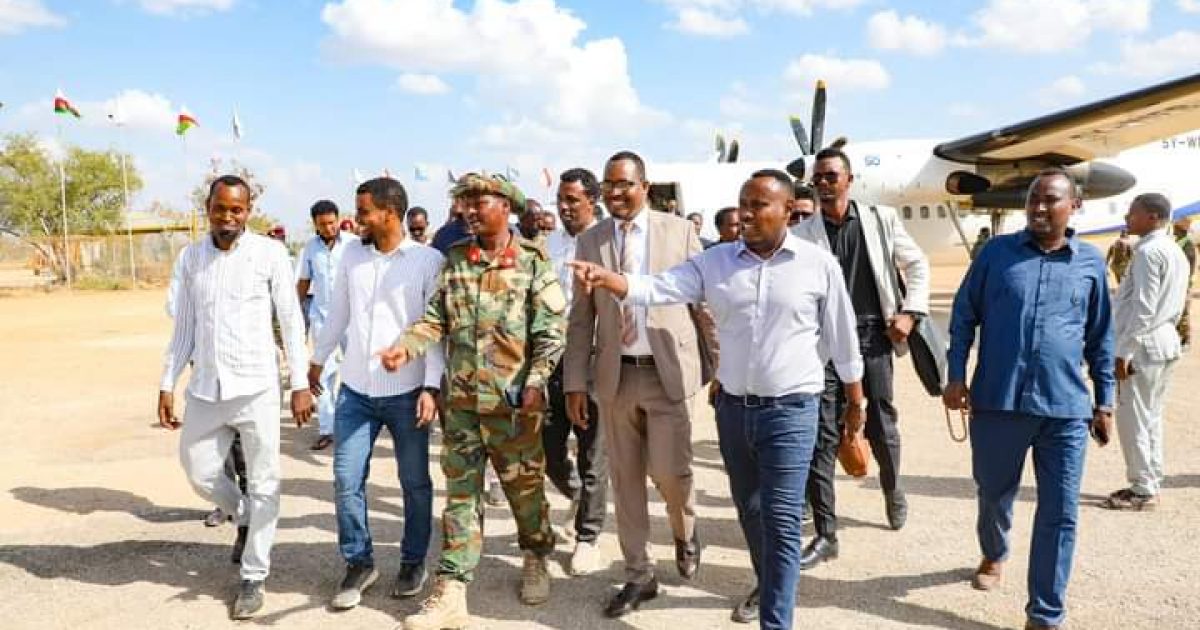 Wafdi hordhac u ah Shirka Wadatashiga Qaranka oo uu hogaaminayo Agaasimaha Guud ee Madaxtooyada oo gaaray Baydhabo