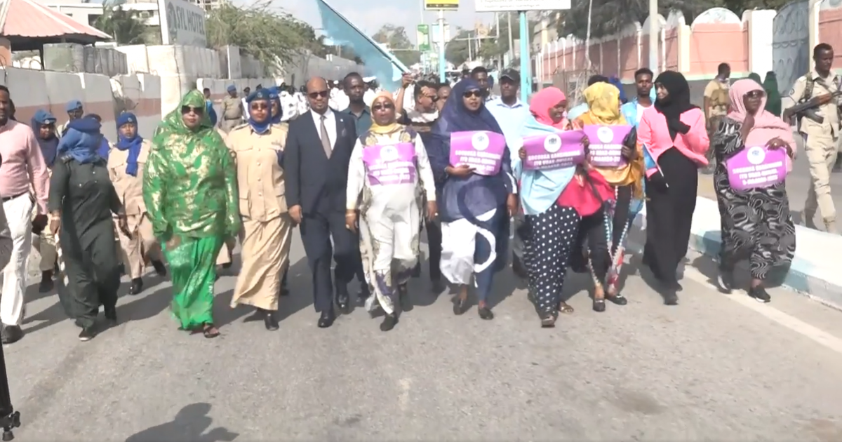 Ololaha Haweenka Soomaaliyeed ee Garanwaaga Gurigaaga ka soo saar oo maalintii shanaad ka socda Magaalada Muqdisho