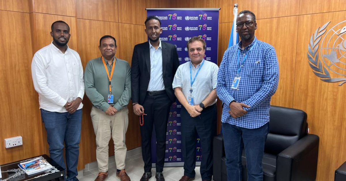 Agaasimaha Caafimadka Gobolka Banaadir oo la kulmay Agaasimaha Guud ee Hay’adda WHO ee Soomaaliya