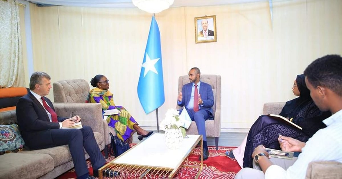 Wasiirka Gaashaandhigga oo kulan la yeeshay ku-xigeenka ergeyga Qaramada Midoobay ee Soomaaliya