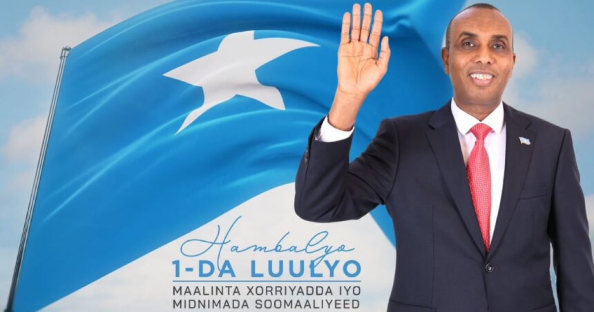 Ra’iisul Wasaaraha XFS oo hambalyo ku aaddan 1-da Luuliyo u diray shacabka Soomaaliyeed