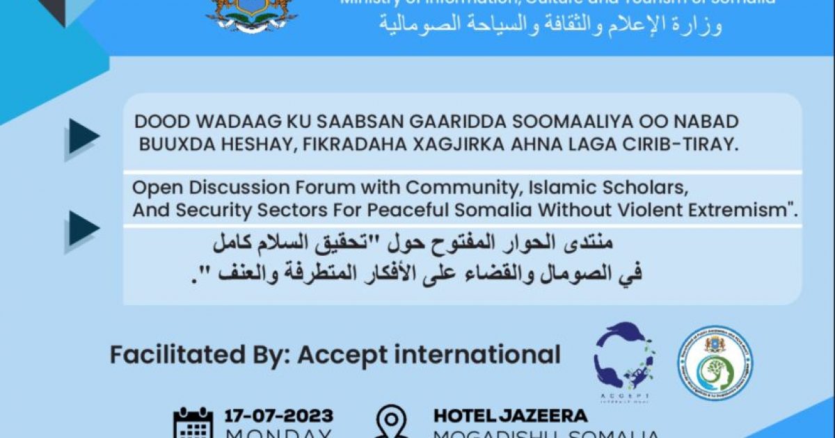 Wasiirka Warfaafinta oo daah-furay dood wadaag ku aaddan gaarista Soomaaliya oo nabad ah