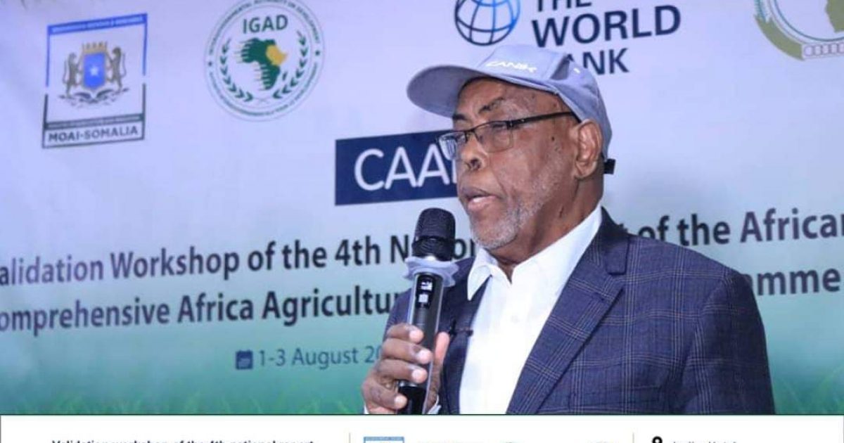 Shirka uruurinta warbixinta Qaran ee barnaamijka horumarinta Beeraha Afrika oo ka furmay Muqdisho