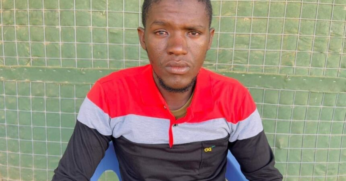 An Al-Shabaab militant surrenders to the Somali National Army