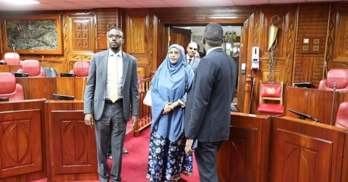 Wafdi uu hoggaaminayo Guddoomiye Cali Shacbaan  oo booqday xarunta Labada Aqal ee Baarlamaanka Kenya