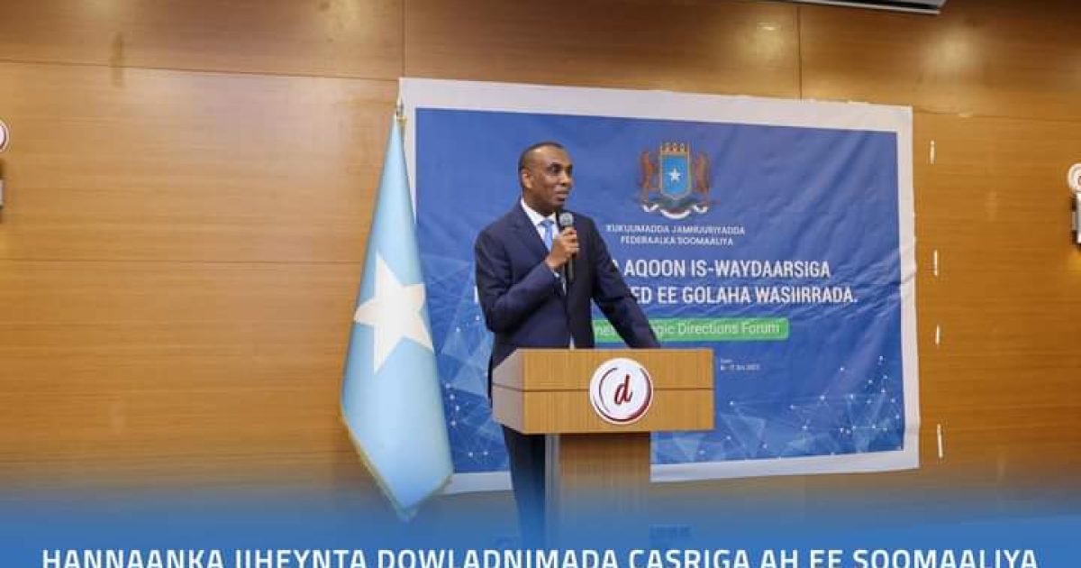 Ra’iisul Wasaare Xamsa oo soo xiray Aqoon-iswaydaarisga Hannaanka Jiheynta Dowladnimada Casriga ah ee Soomaaliya