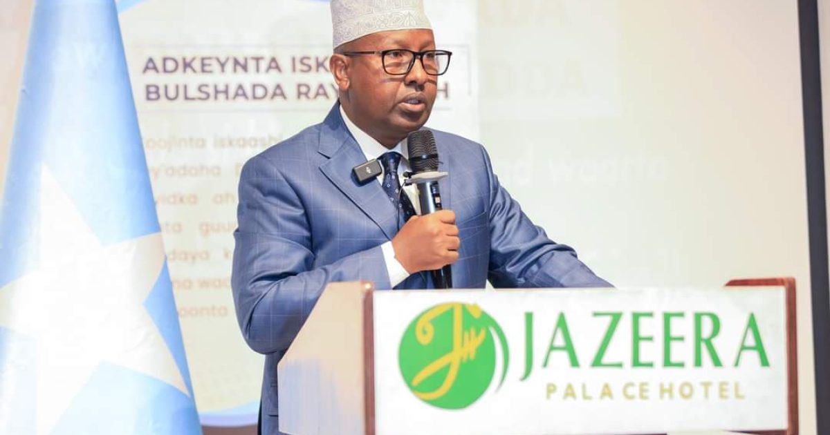 Wasiirka Arr/Gudaha XFS oo khubad ka jeediyay Furitaanka Madasha Qaran ee Ururada Bulsahda Rayidka ah