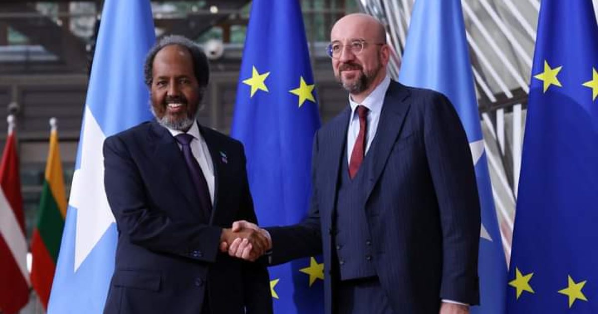 Madaxweynaha JFS oo Brussels kula kulmay Madaxweynaha Golaha Midowga Yurub