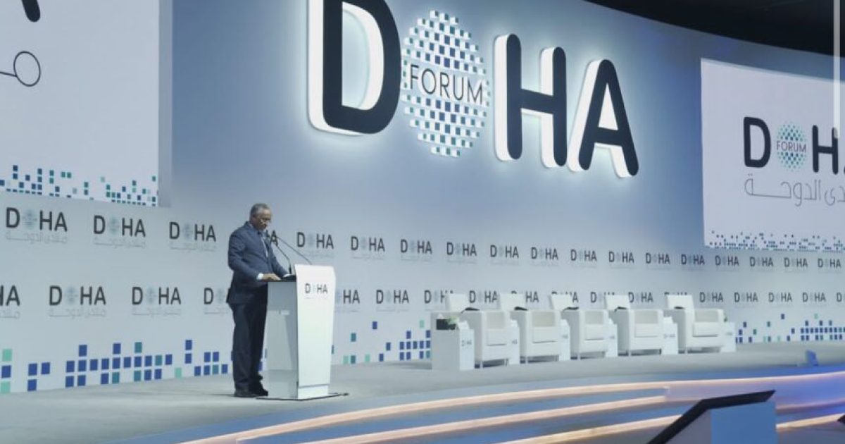 Wasiir Abshir Huruuse oo khudbad ka hadlayso xaaladda Gaza ka jeediyey madasha Doha