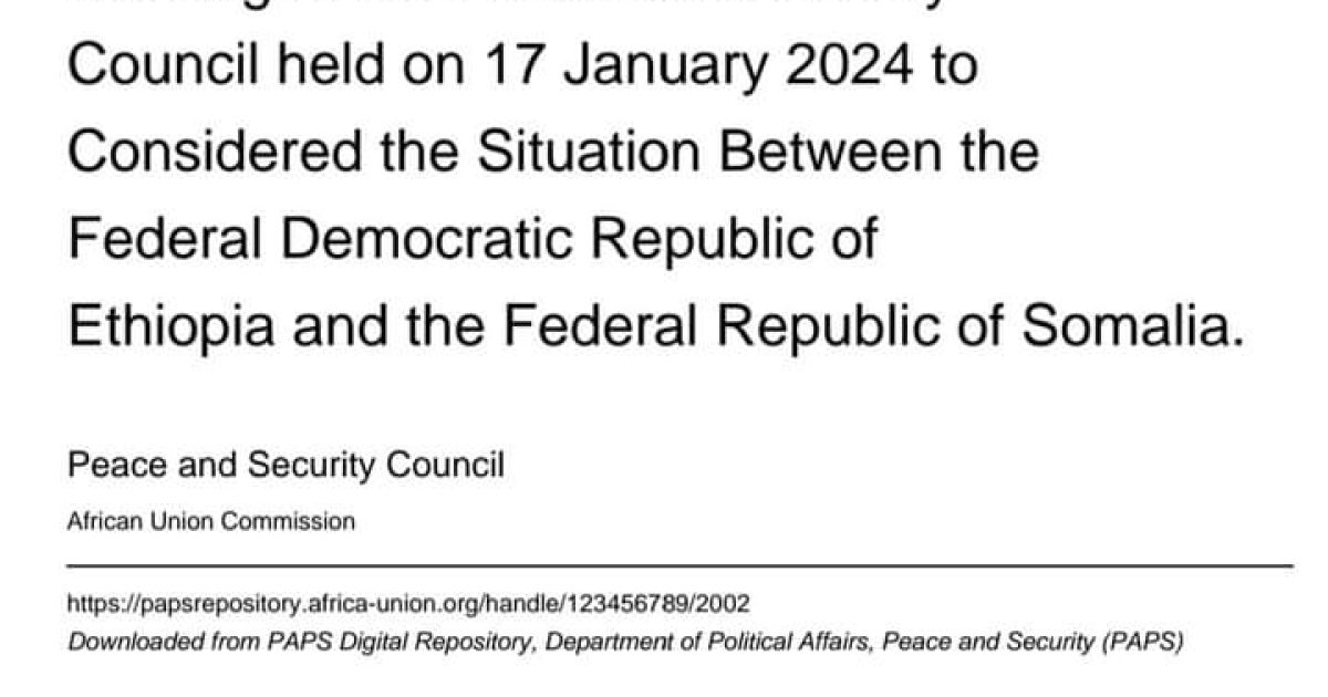 Golaha amniga iyo Nabadgelyada Midowga Afrika oo taageeray Soomaaliya