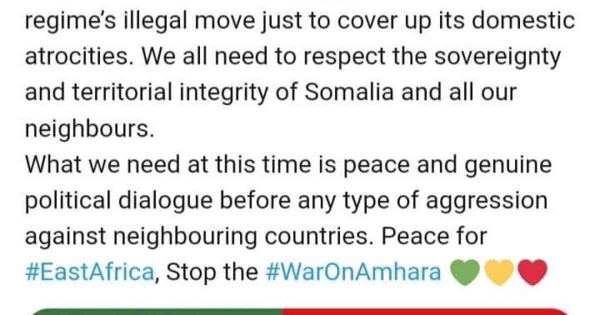 Qoomiyadda Amxaarada ee Dalka Itoobiya oo ka hor timid damaca qalafsan ee Aby Ahmed