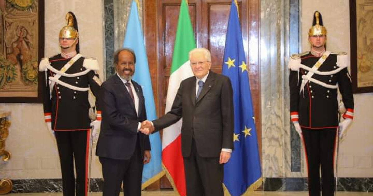 Madaxweyne Xasan Sheekh iyo  Madaxda Talyaaniga oo ka wada hadlay xoojinta xiriirka labada dal