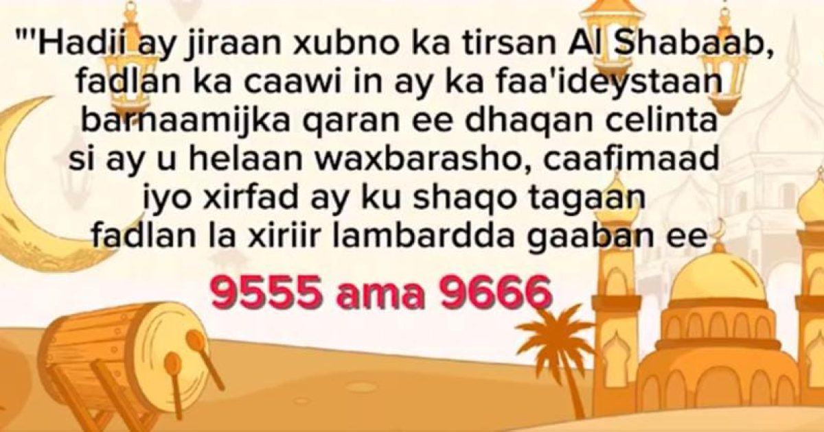 Farriin ku socota kooxaha khawaarijta