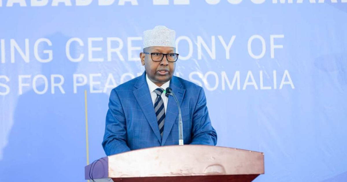 Wasiirka Arrimaha Gudaha oo khudbad ka jeediyay daah furka Mabaadii’da Nabada ee Soomaaliya