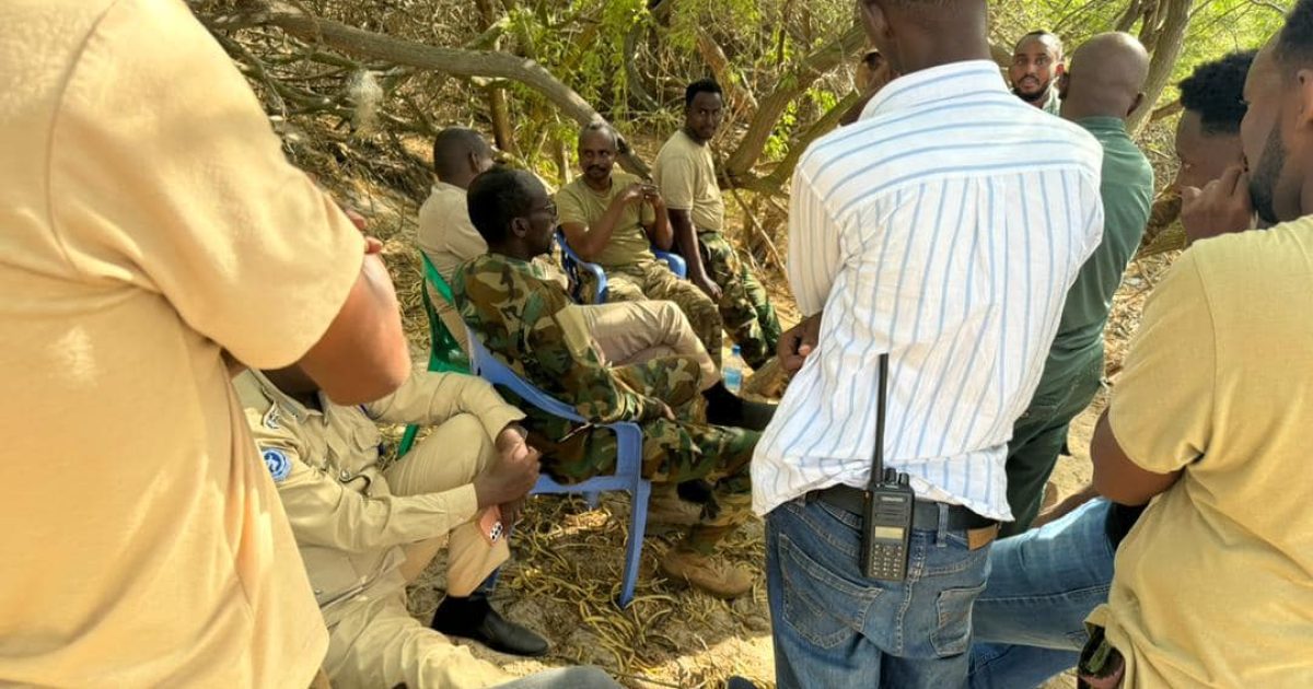 Taliyaha ciidanka dhulka ee ciidanka xoogga dalka oo gaaray deegaanka Dhanaane