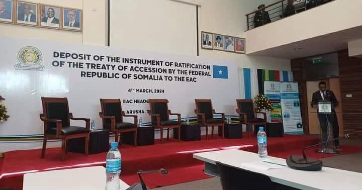 Dowladda Soomaaliya oo maanta gudbineyso heshiiska rasmiga ah ee ku biirista EAC