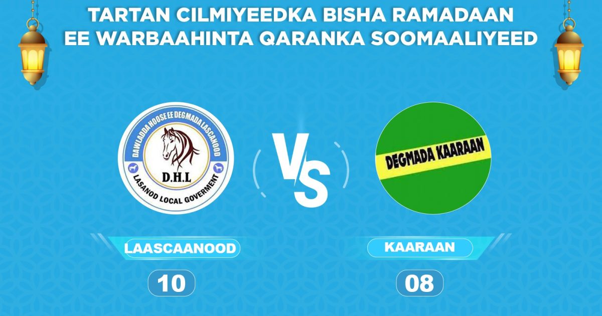 Tartamayaasha Degmada Laascaanood oo caawa u gudbay sideed dhamaadka tartanka “SAWIRRO”