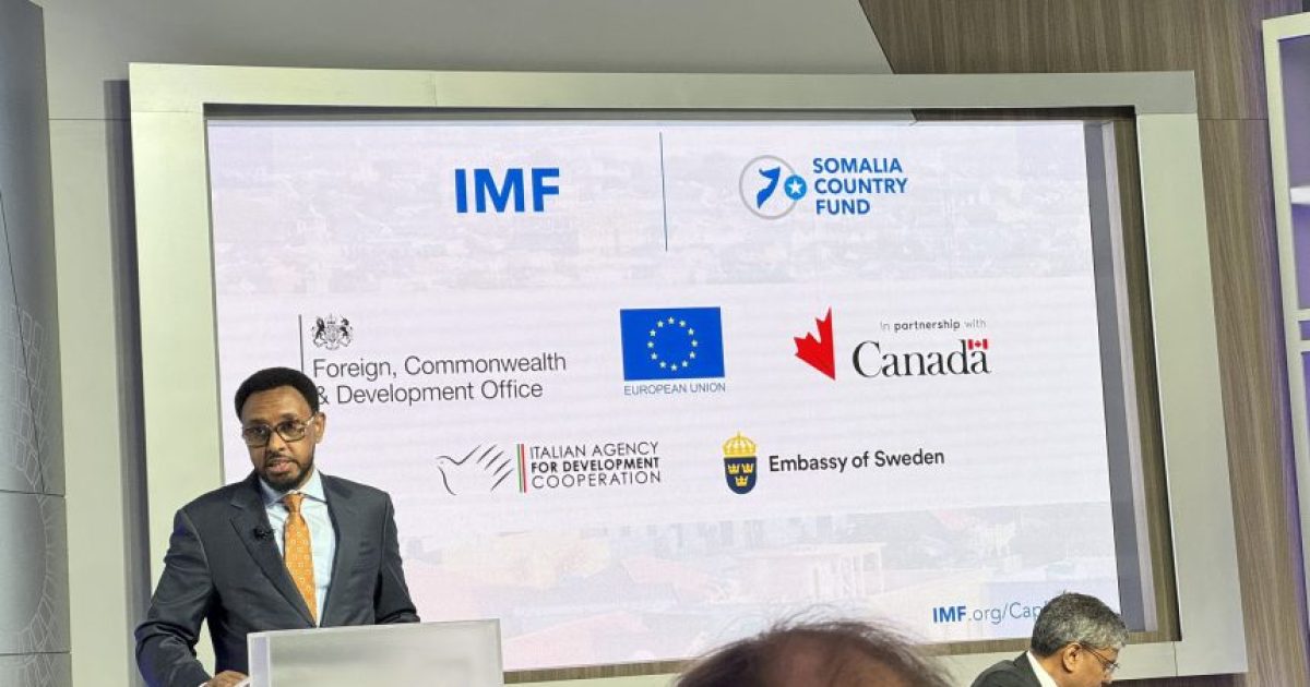 Wasiirka Maaliyadda Soomaaliya oo Qudbad ka Jeediyay Shirka xiliga gu’ga ee IMF iyo Bangiga Adduunka