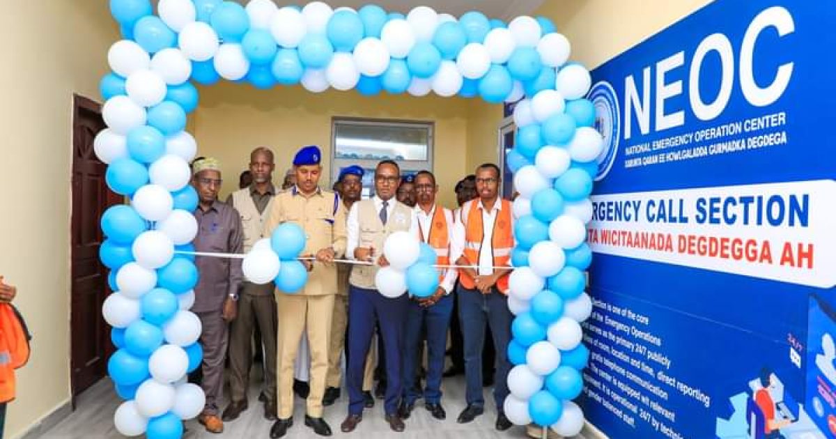 Qeybta wicitaanada xarunta Qaran ee howlgallada Gurmadka deg-dega ah oo xariga laga jaray