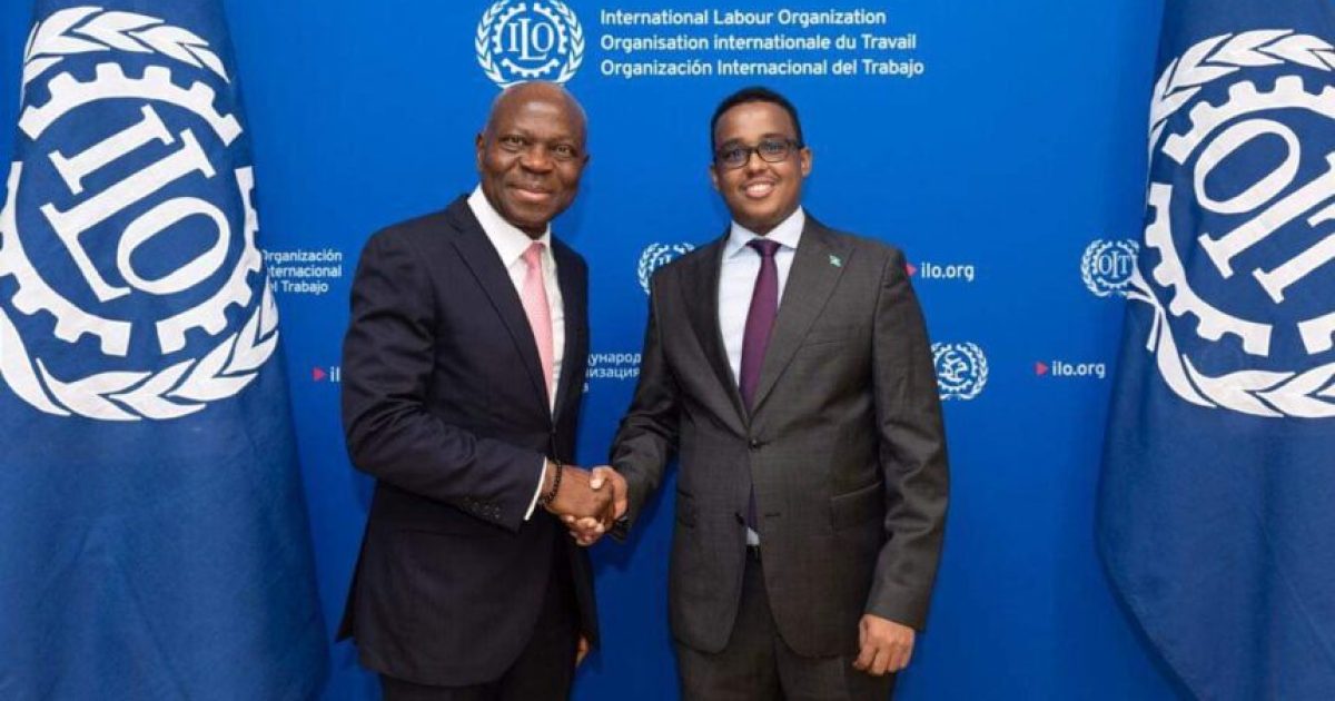 Wasiirka Shaqada XFS oo Geneva kula kulmay Agaasimaha Guud ee Ururka Shaqaalaha Adduunka