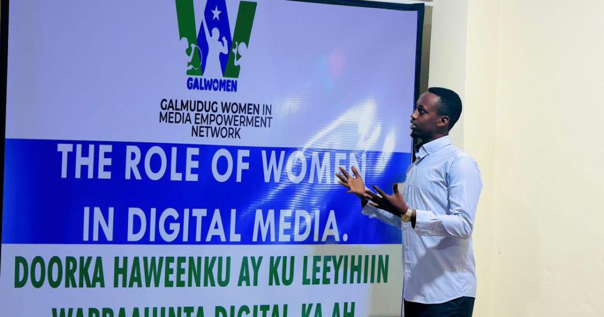 Tababar ku saabsan doorka haweenka ee Warbaahinta Digitalka ah oo lagu qabtay Dhuusamareeb