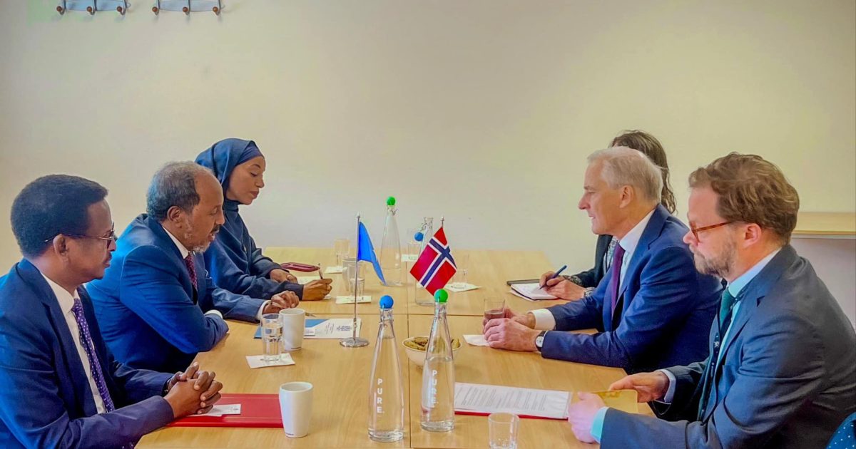 Madaxweyne Xasan Sheekh oo wadahadallo la yeeshay Ra’iisul Wasaaraha Norway