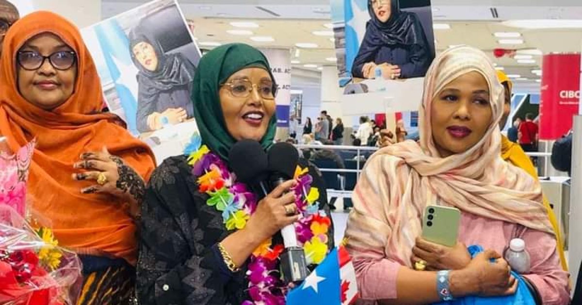 Guddoomiye Sacdiya oo si diiran loogu soo dhaweeyay dalka Canada