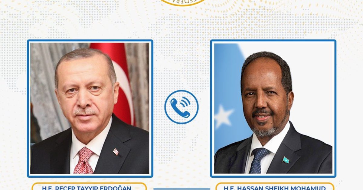 President Hassan speaks with his Turkish counterpart over the phone, discusses bilateral relations