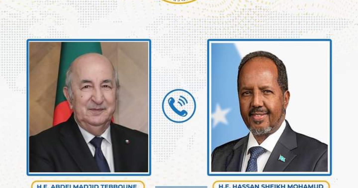 Madaxweynaha JFS oo dhiggiisa dalka Algeria ugu Hambalyeeyay dib u doorashadiisa