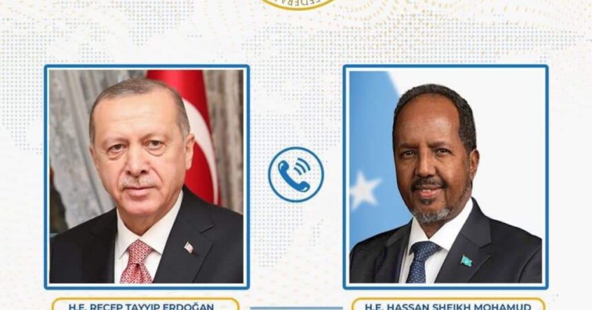 Madaxweynaha Soomaaliya oo khadka telefoonka kula hadlay dhiggiisa dalka Türkiye