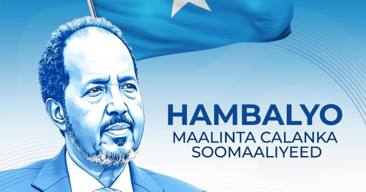 Madaxweyne Xasan Sheekh oo ugu hambalyeeyay shacabka Soomaaliyeed Maalinta Calanka