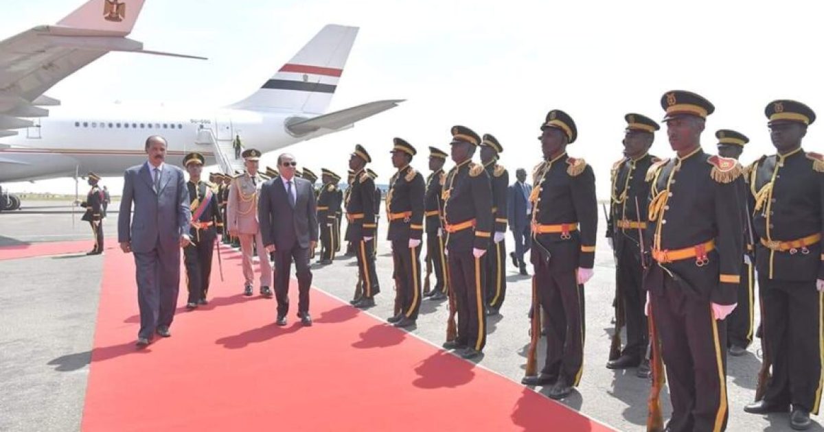 Madaxweynaha Masar oo lagu soo dhaweeyay Magaalada Asmara