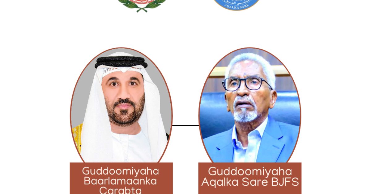 Gudoomiye Cabdi Xaashi oo gudoomay dhambaal kaga yimid Baarlamaanka Carabta oo ku socda..