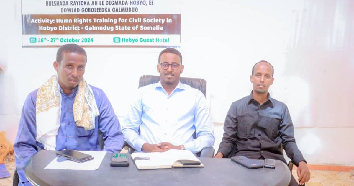 Dagmada Hobyo oo lagu qabtay tababar ku saabsan xuquuqul Insaanka