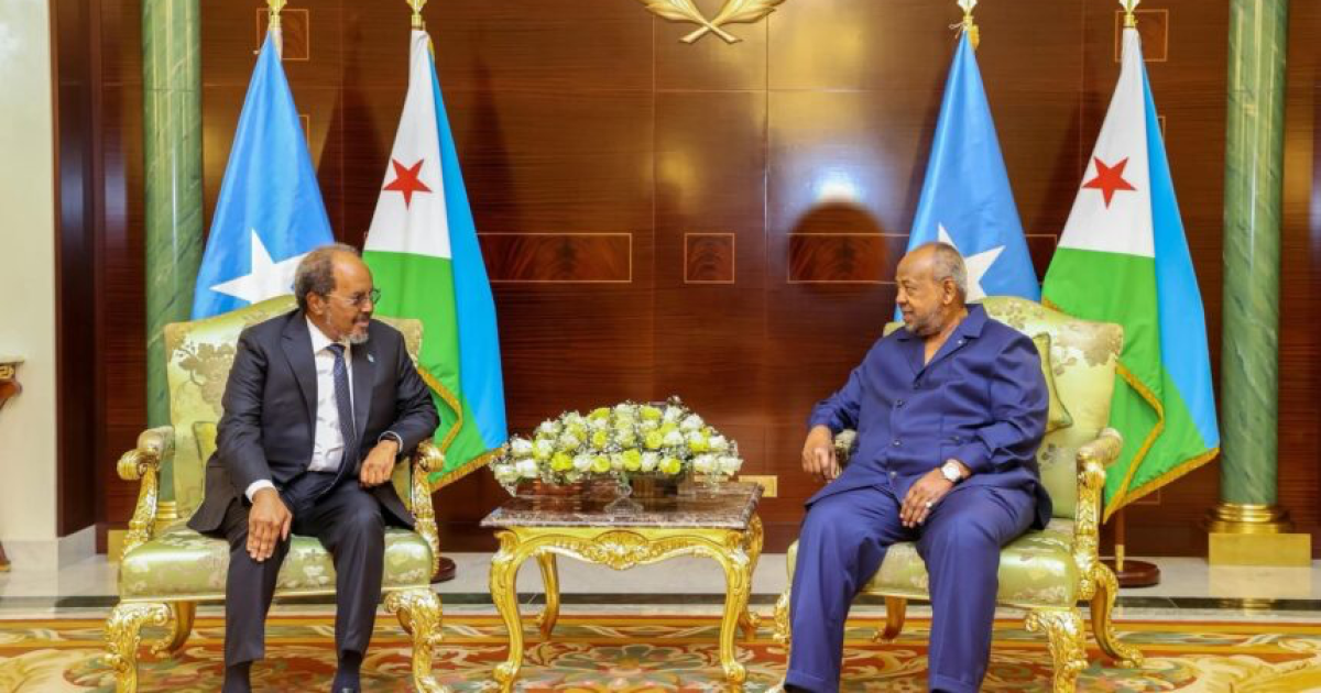 Madaxweyne Xasan Sheekh oo la kulmay dhiggiisa dalka Jabuuti