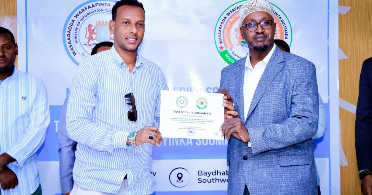 Tababarka Anshaxa Warbaahinta ee Tabinta Doorashooyinka oo la soo gabagabeeyay