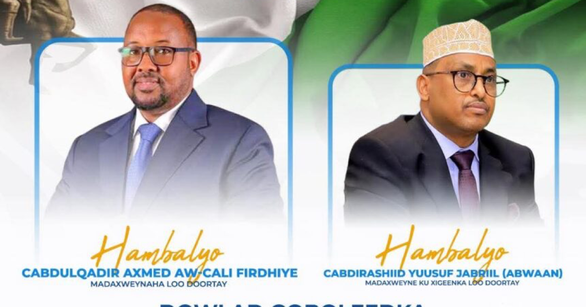 Madaxweynaha JFS oo hambalyo u diray madaxweynaha iyo kuxigeenkiisa loo doortay maamulka Waqooyi Bari