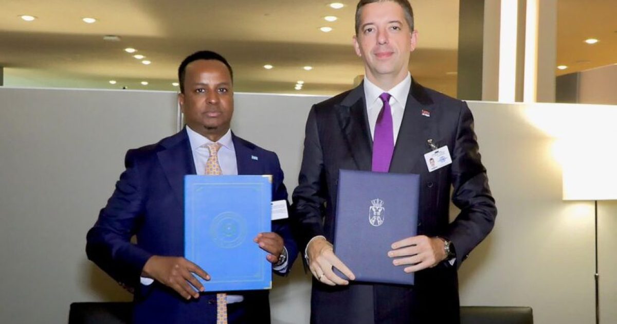 Soomaaliya iyo Seerbiya oo kala saxiixday heshiis iskaashi diblomaasiyadeed