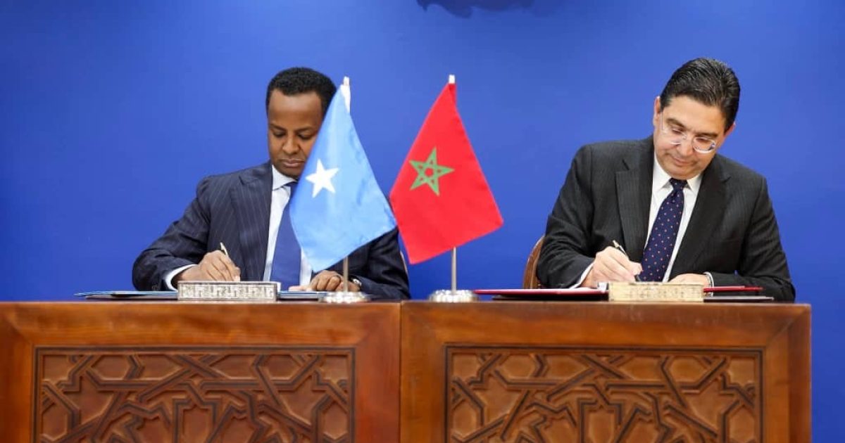 Wasiirka Arrimaha Dibadda Soomaaliya oo heshiis la saxiixday dhiggiisa dalka Marooko