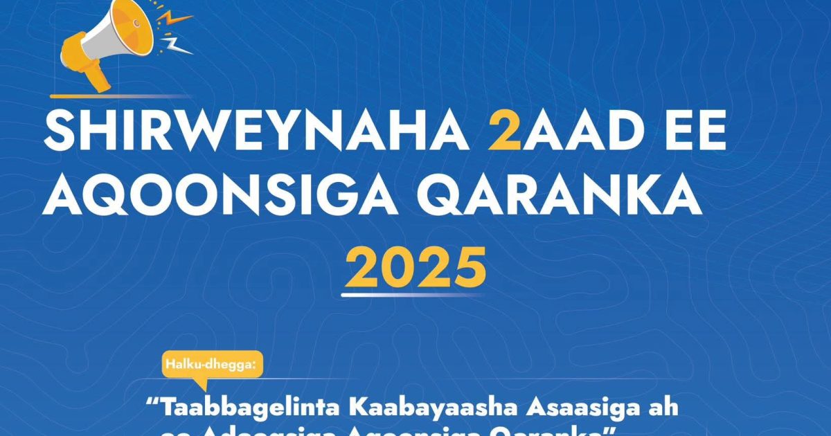 War-murtiyeed laga soo soo-sooray Shirweynaha Labaad ee Hay’adda Aqoonsiga Qaranka.
